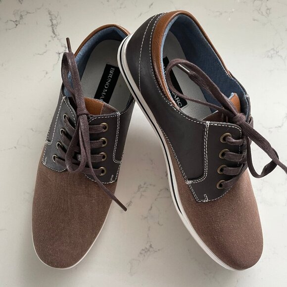 Bruno Marc Rivera Lo Cut Lace Up Casual Oxford Inspired Sneaker Shoes Brown Sz 8 - Picture 2 of 13